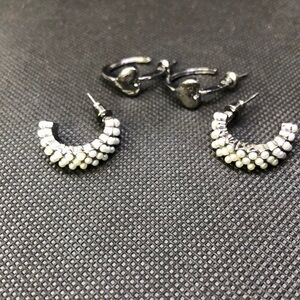 Unique gun metal grey fashion jewelry earrings set